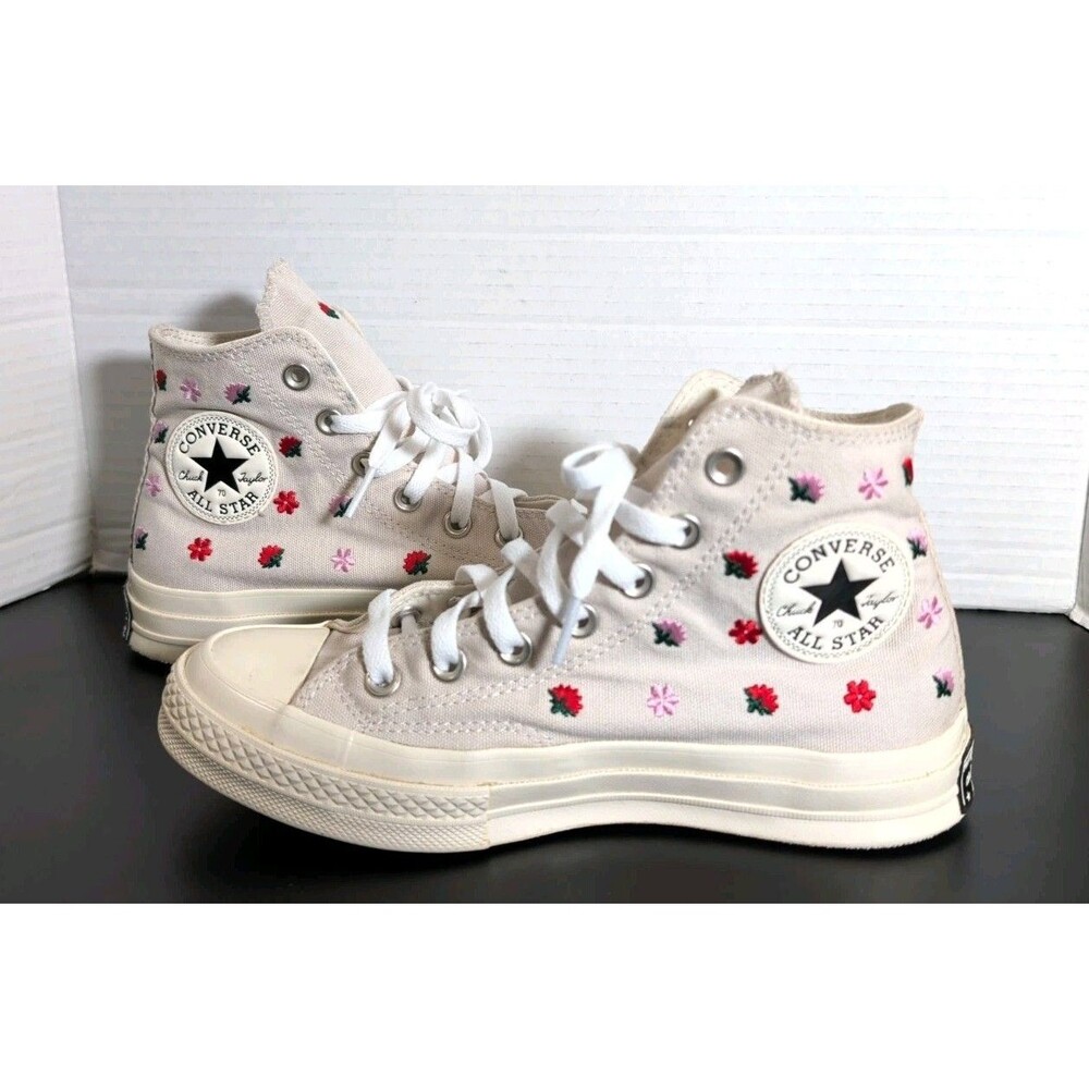 CONVERSE CHUCK TAYLOR ALL STAR OFF WHITE HIGH TOP CANVAS WOMENS SIZE 7 GUC